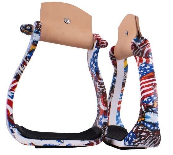 Angled Aluminum Stirrups - American Pride
