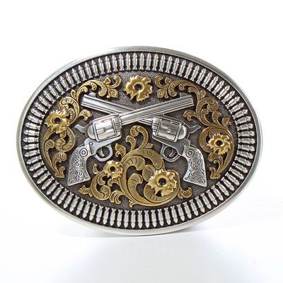 Belt Buckle - Floral Revolvers Belt Buckle - Floral Revolvers