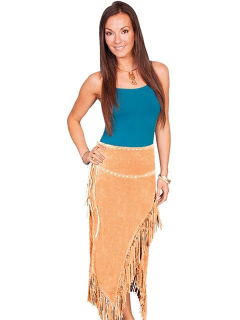 Women's Scully Suede Fringe Skirt - Old Rust