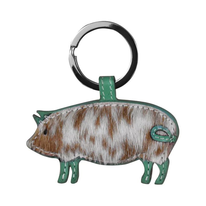 Key Chain - Pig Key Fob w/Hair
