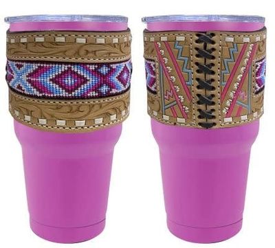 Tumbler - 30oz Beaded Sleeve, Pink