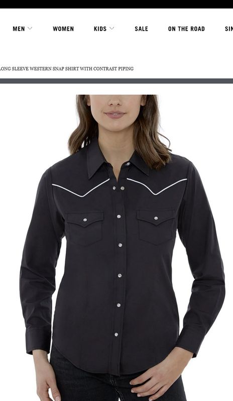 Women's L/S Solid with Contrast Piping Shirt