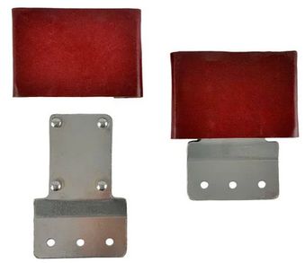 Quick Change Blevins Buckle, Leather Covered FOUR POST - 3"