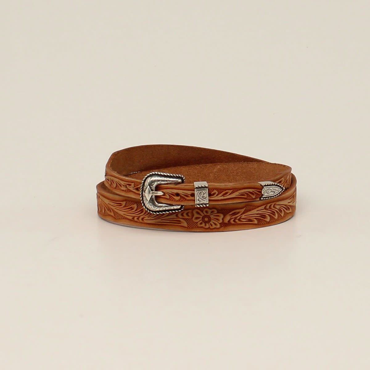 Hat Band - Floral Tooled Natural