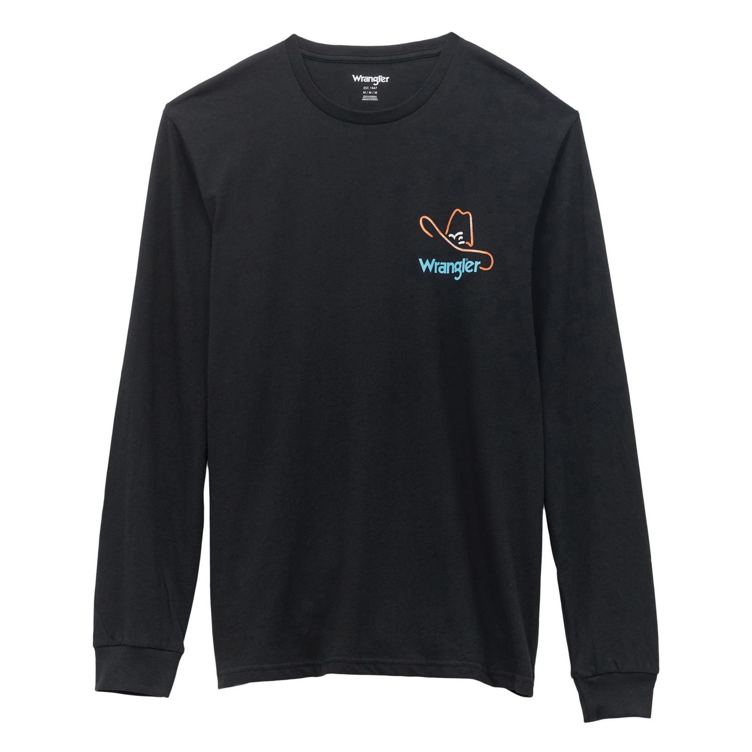 Men's Wrangler L/S Black T-Shirt