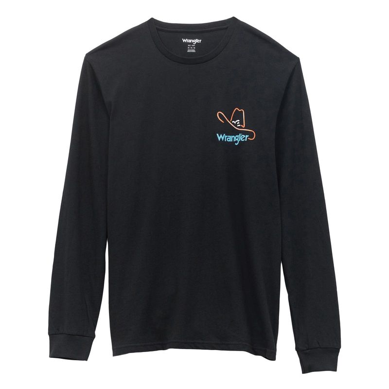 Men's Wrangler L/S Black T-Shirt
