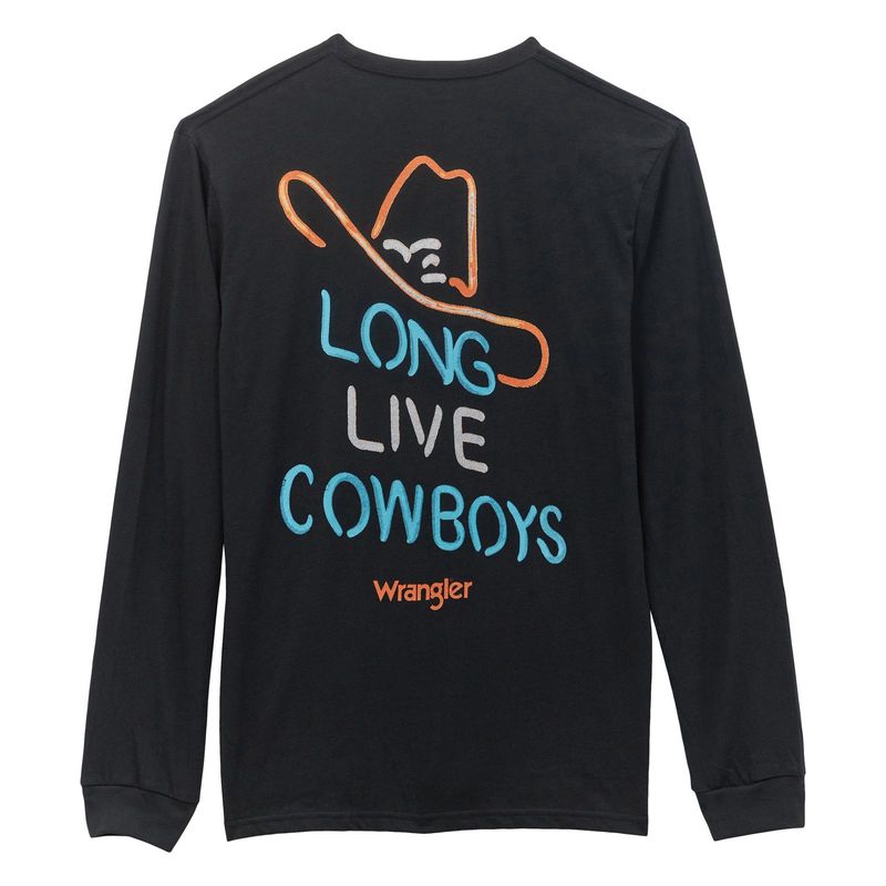 Men's Wrangler L/S Black T-Shirt