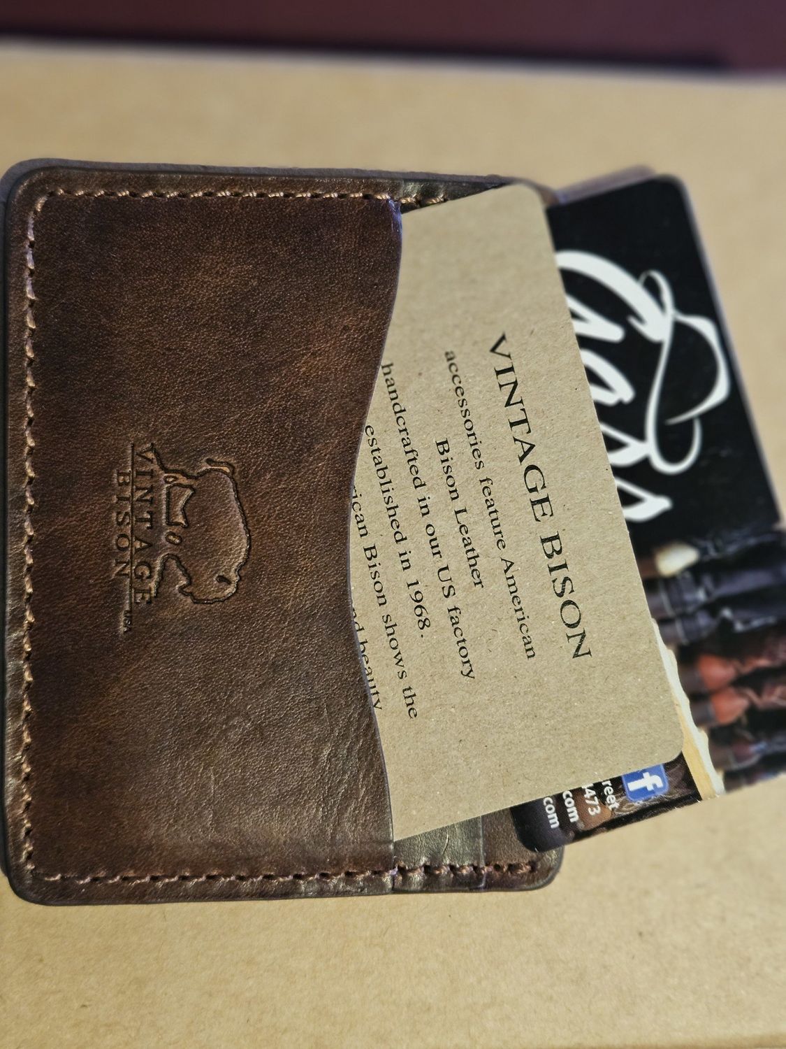 Wallet - Sweetwater Vintage Bison Card Case, Whiskey