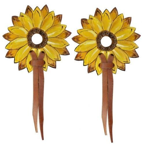 Bit Guards - Leather Sunflowers