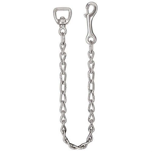 20 20" Lead Chain, Nickle Plate, w/ 1" Swivel