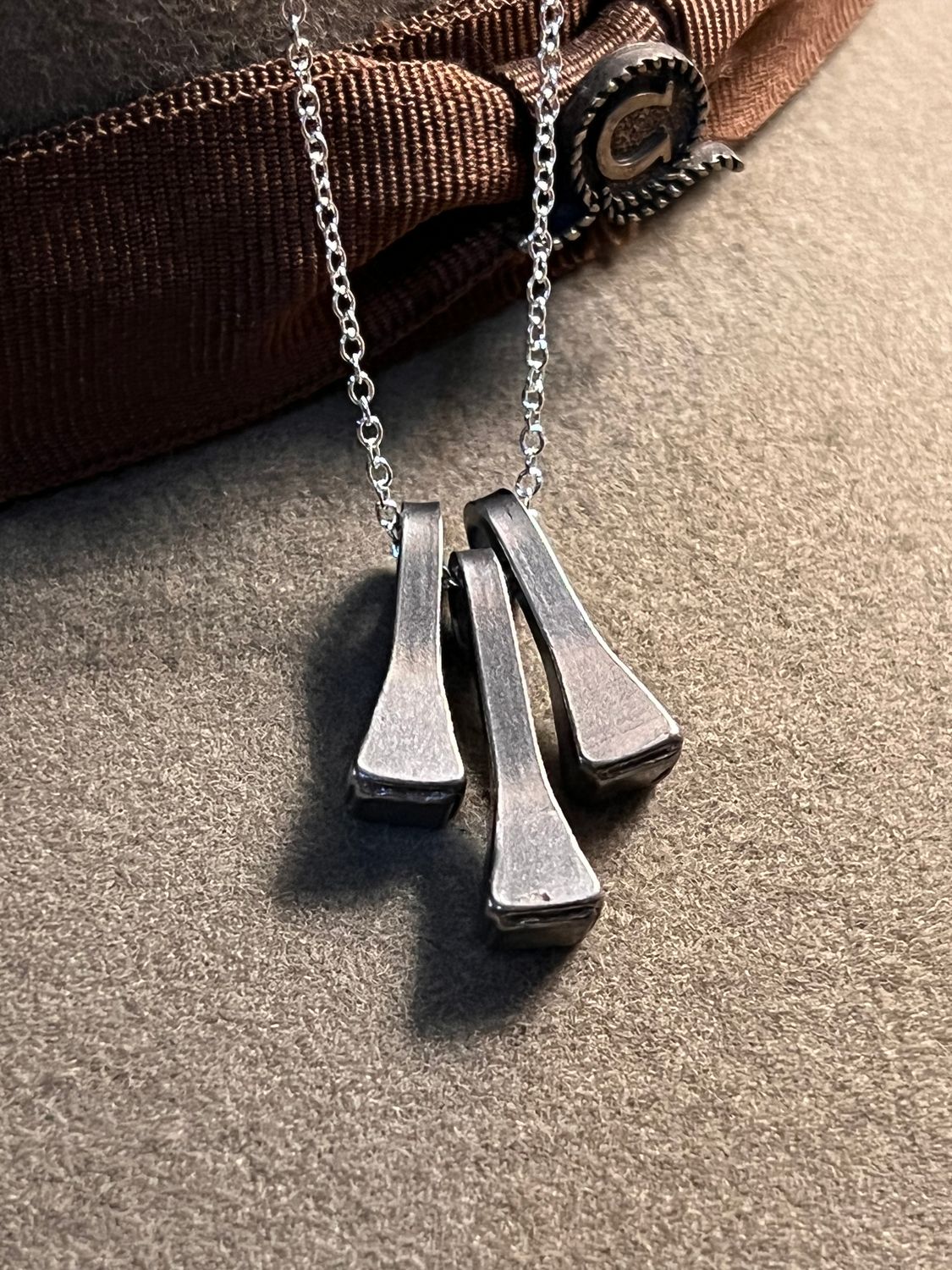 Necklace - Triple Horseshoe Nail