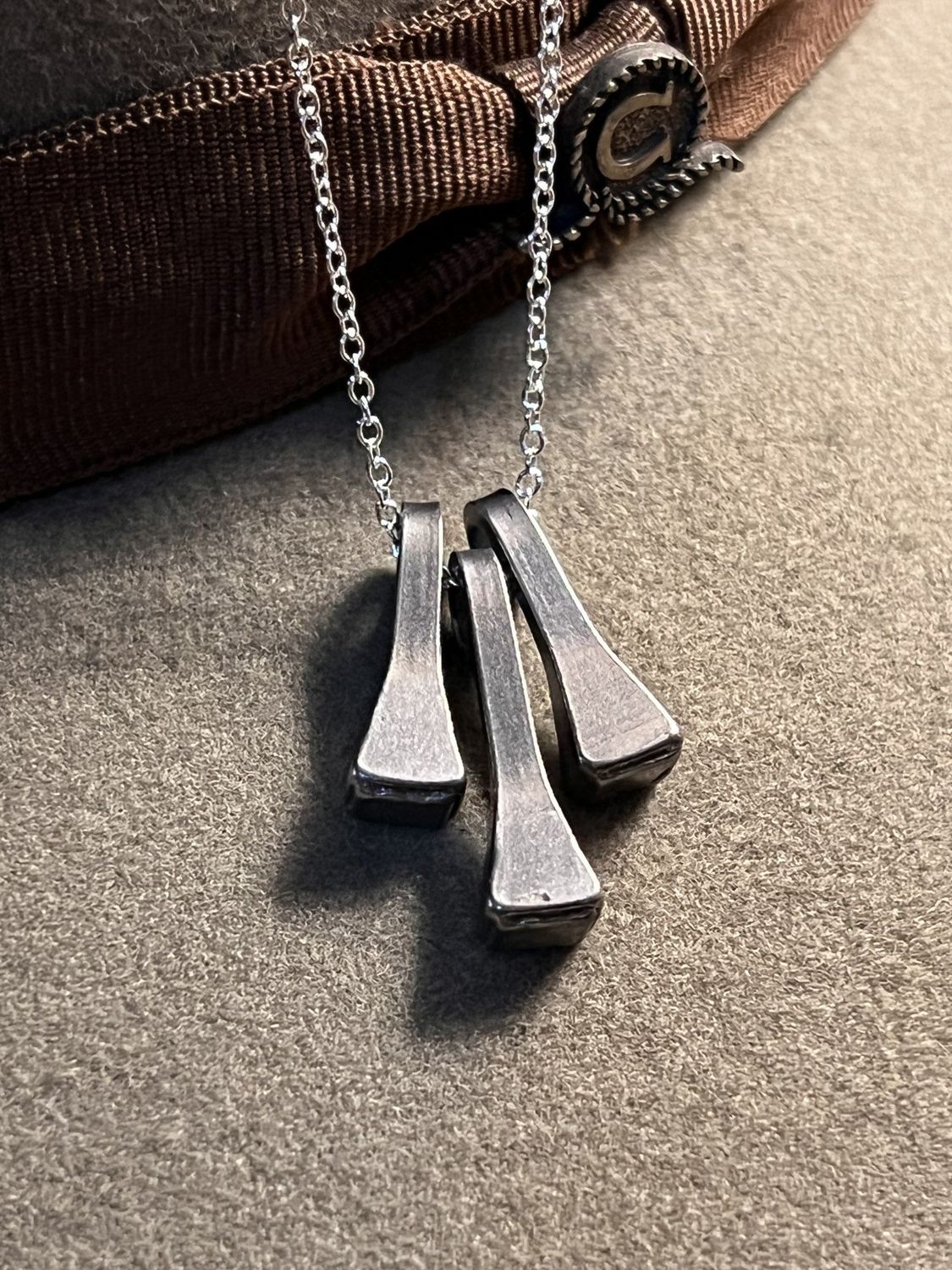 Necklace - Triple Horseshoe Nail