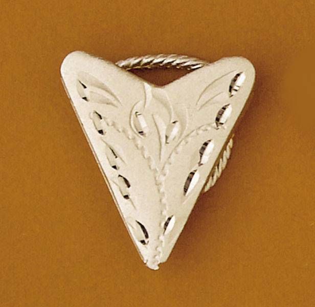 Scarf Slide - Etched Silver