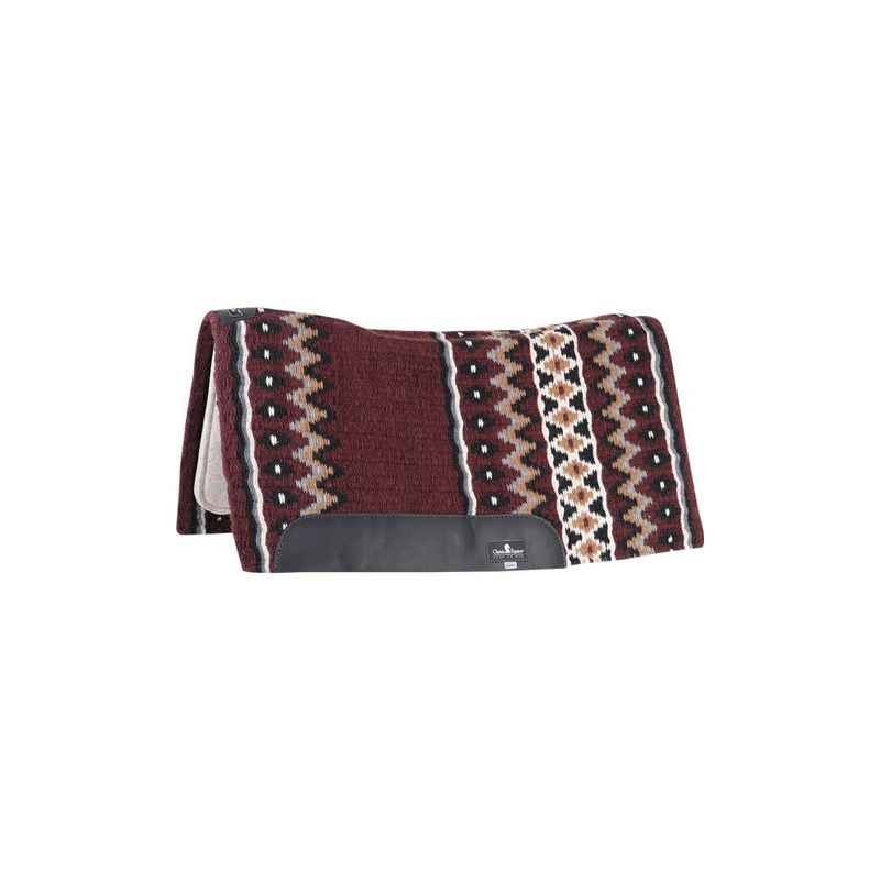 Classic Equine ESP Contour Saddle Pad 34" x 38" - 3/4" Burgundy/Navy