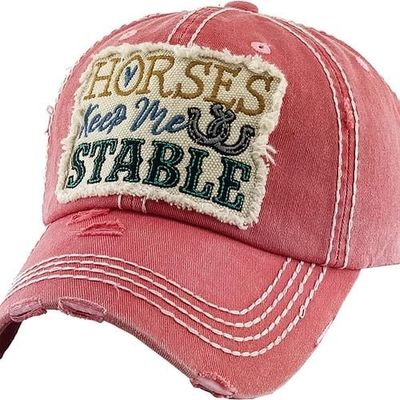 Ball Cap - "Horses Keep Me Stable"