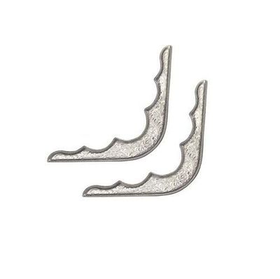 Silver Corner Pieces Silver 6"x1 - Pair