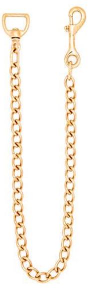 Lead Chain, BrassPlate, 1" Swivel - 30"