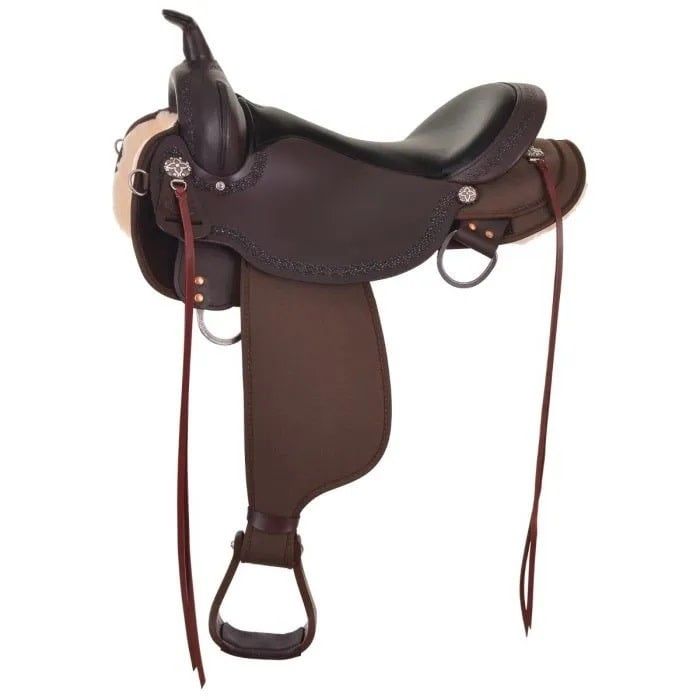 17 17" Wide Bar Circle Y Daisetta Trail Saddle