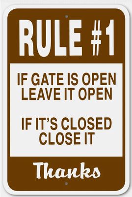 Sign - Gate Open/Close
