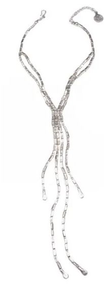 Necklace - Handmade Raindrop - Pewter