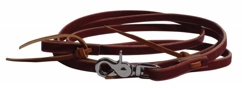 Pro Choice 5/8" Leather Roping Rein w/ Waterloops