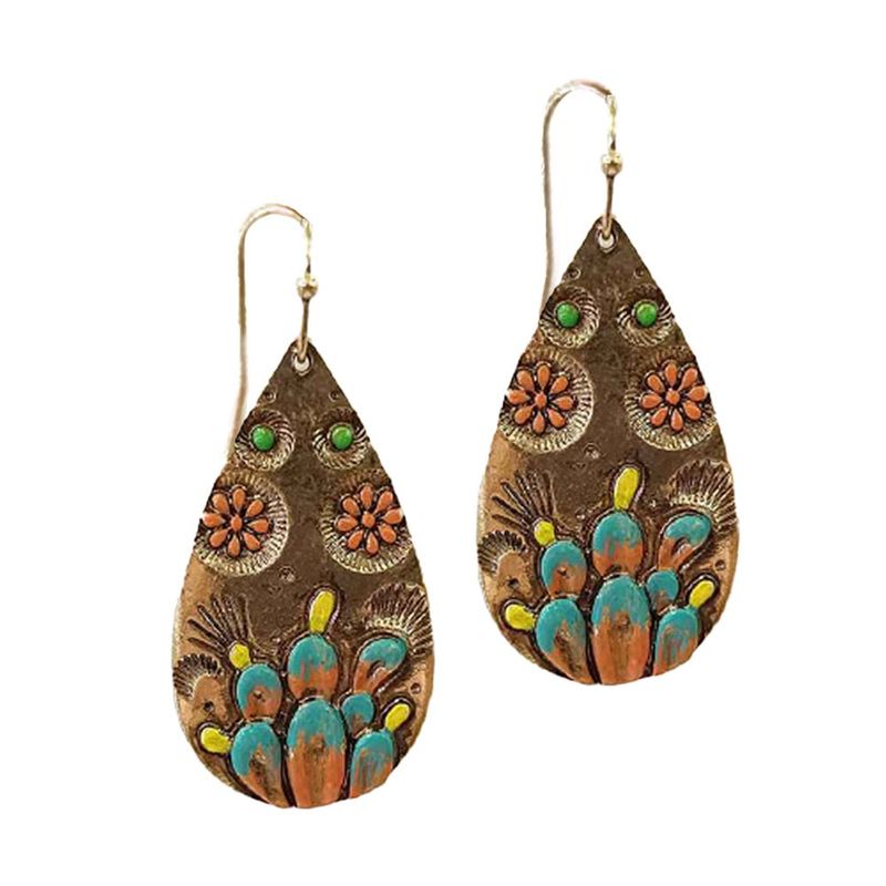 Earrings - Cactus Tear Drops