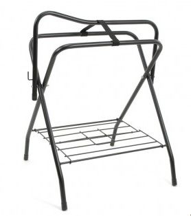 Folding Floor Saddle Stand, Black