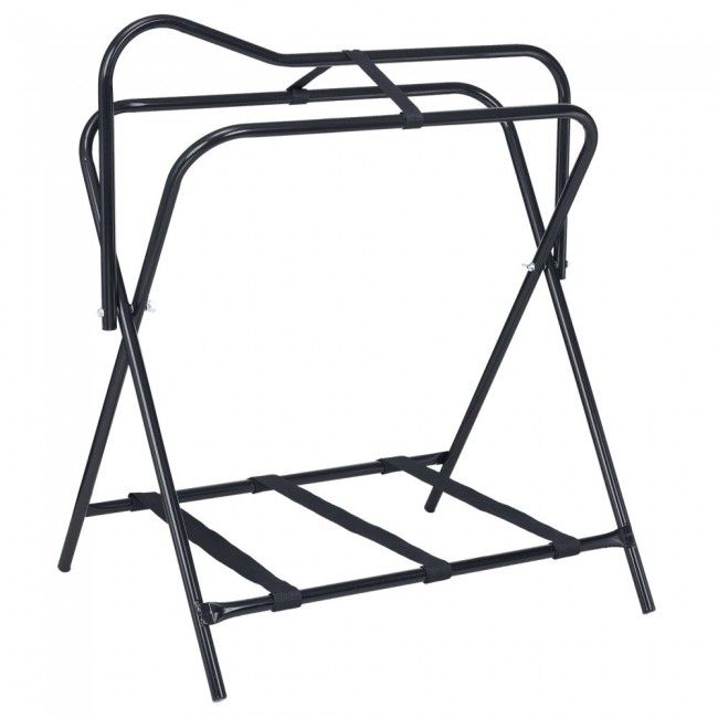 Folding Floor Saddle Stand, Black