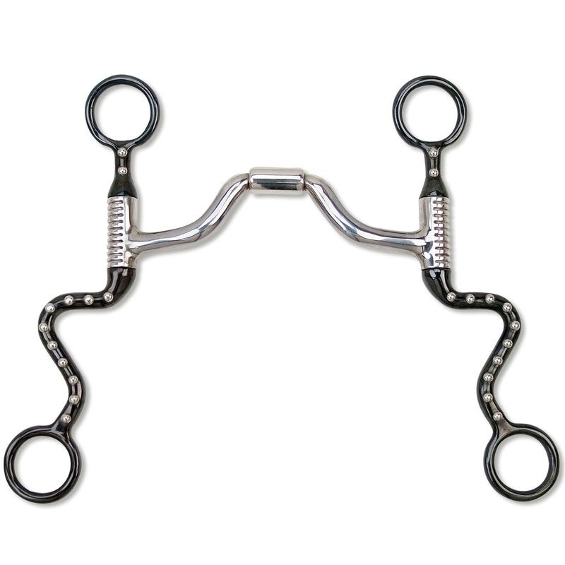 Myler Black Steel Seven Shank Medium Wide Ported Barrel MB 33 - 5"