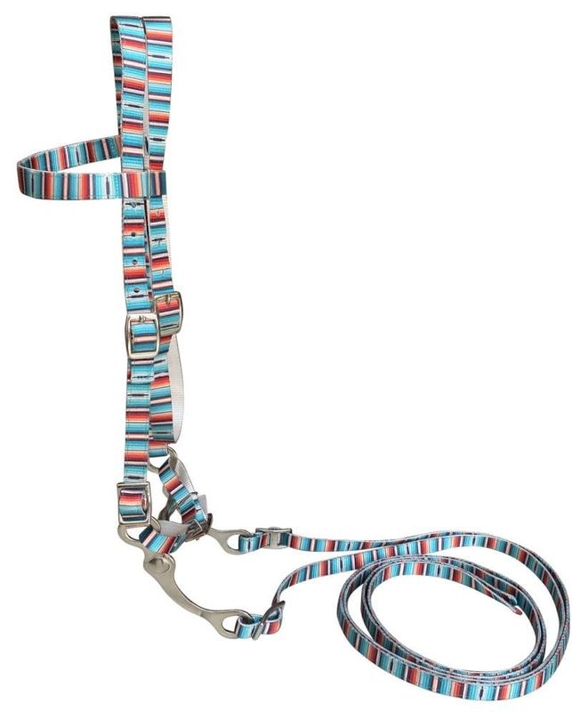 Pony Headstall Set - Nylon Serape Print