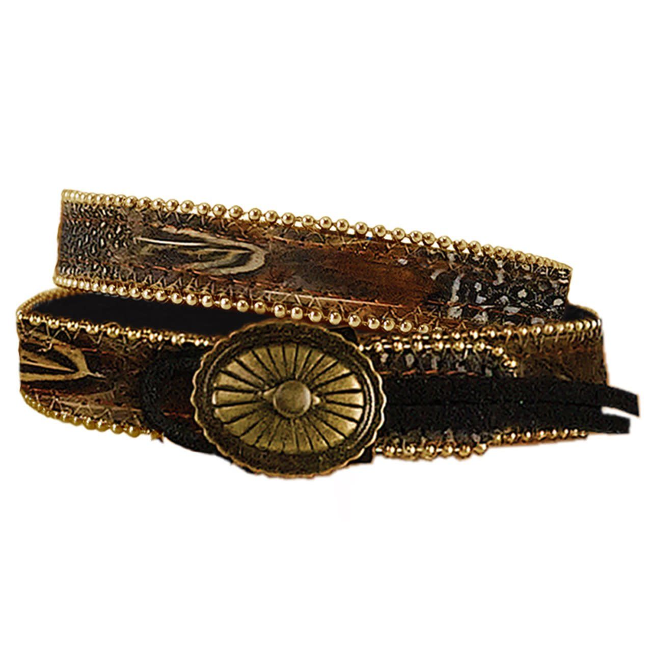 Hat Band - Brown Featherd