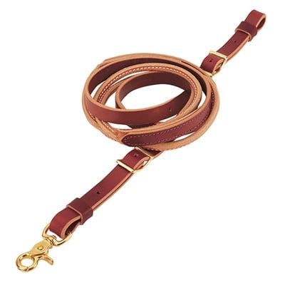 Leather Round Roper Rein Latigo/Med 8