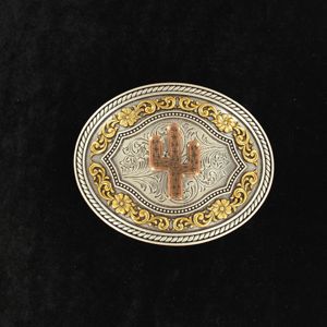 Belt Buckle - Oval w/ Cactus