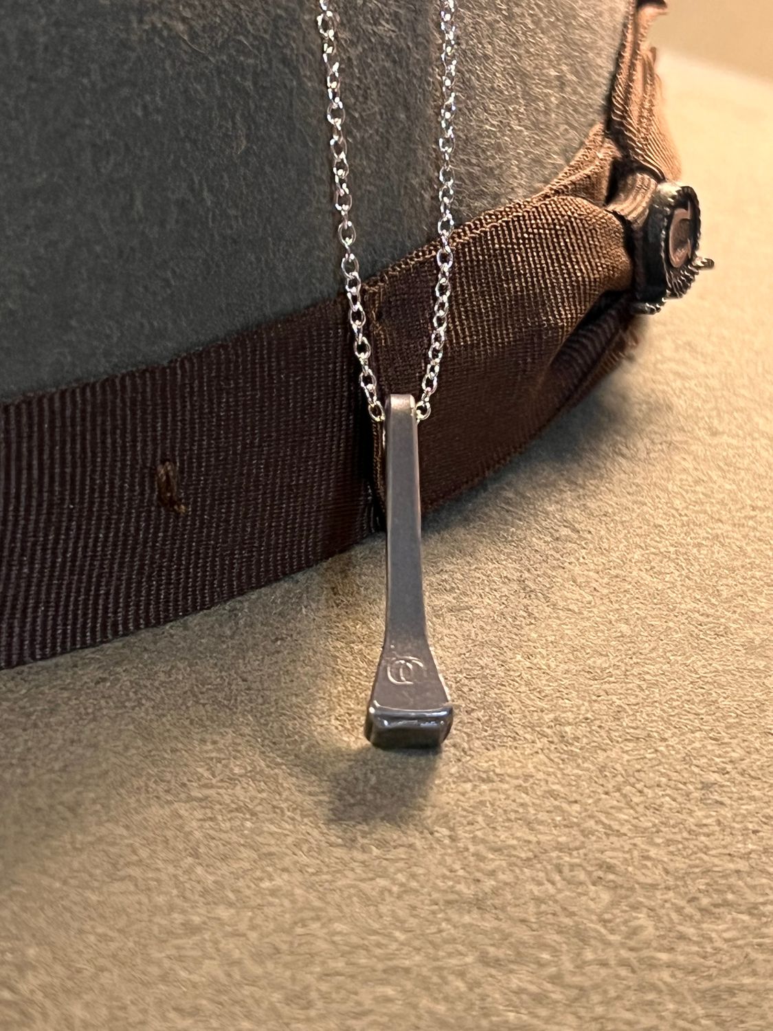 Necklace - Single Horseshoe Nail