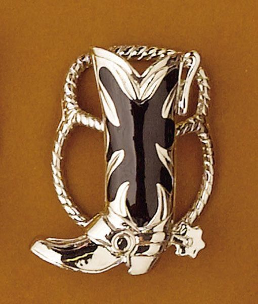 Scarf Slide - Boot and Spur w/ Rope Edge, U.S.A. Made