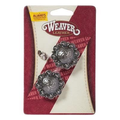 Antique Silver Berry Concho with Post - 1-1/2"