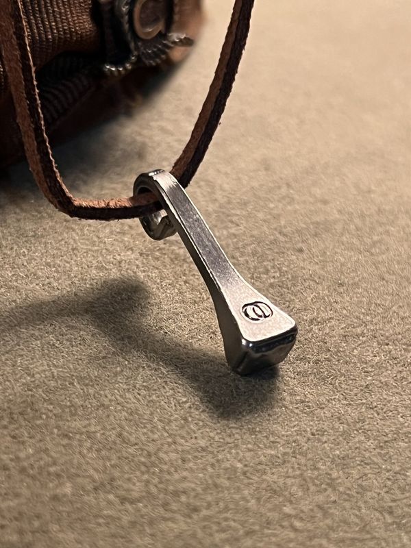 Necklace - Single Horseshoe Nail with Leather Necklace - Single Horseshoe Nail with Leather