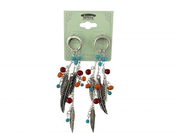 Earrings - Feather Charms