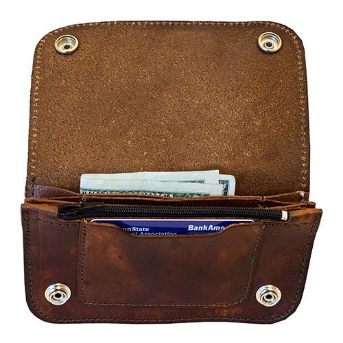Wallet - Antique Brown on Chain