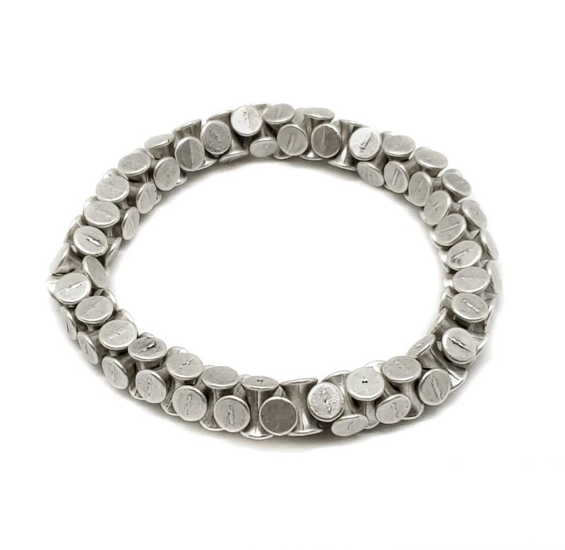 Bracelet - Pewter Nail-Head Look