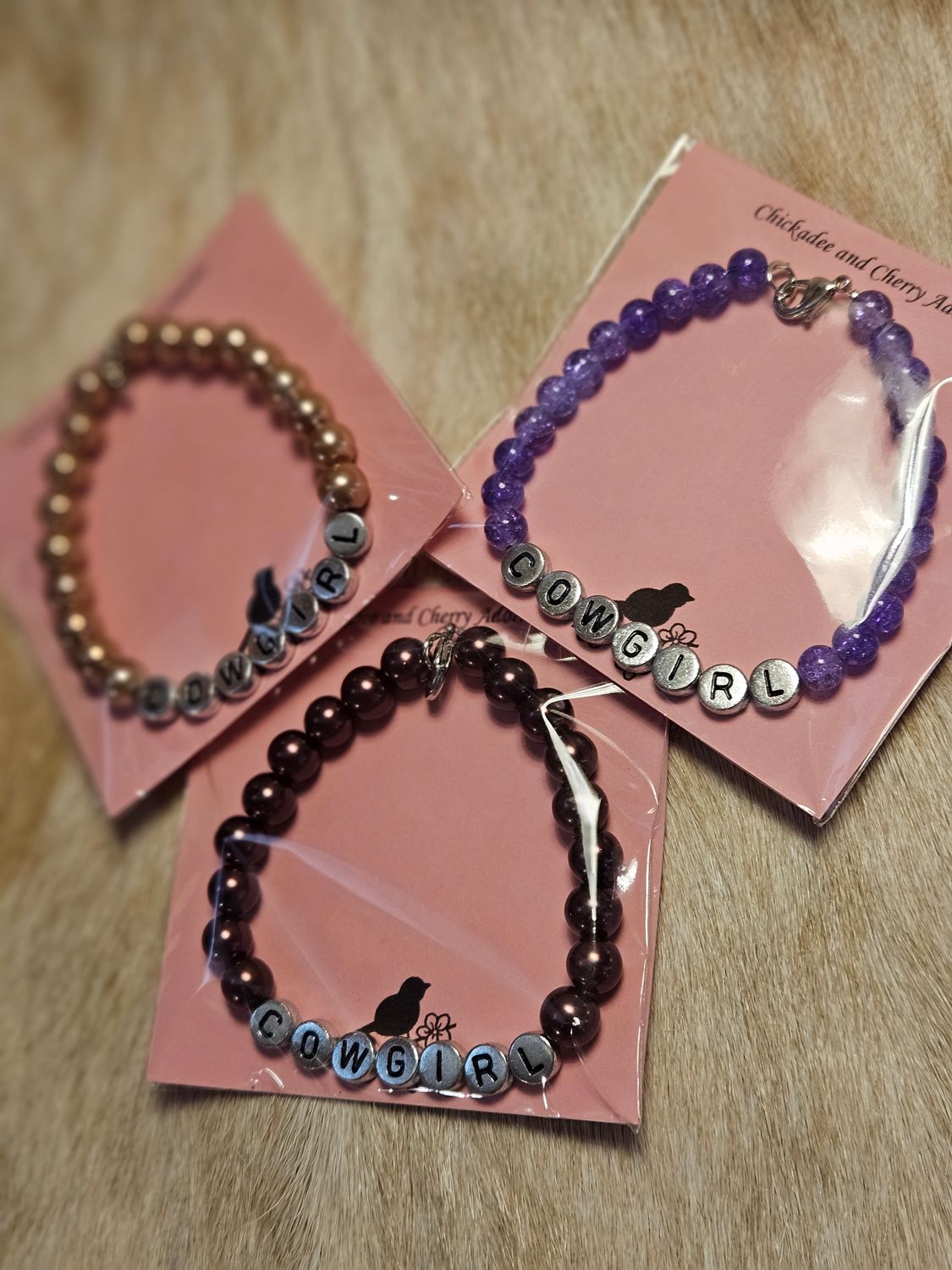 Bracelet - "Cowgirl" Beads, Assorted Colors