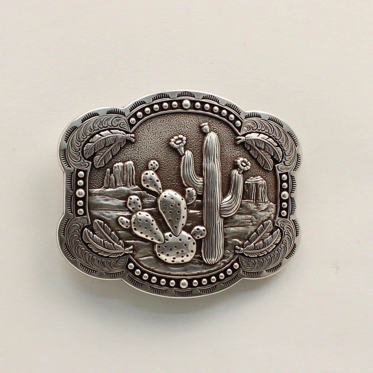 Belt Buckle - Cactus and Feathers