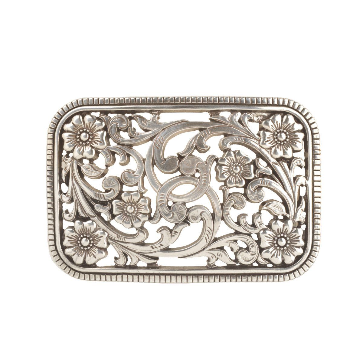 Belt Buckle - Floral Filigree