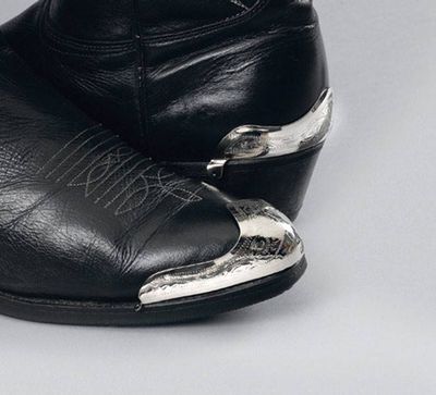 Boot Heel Guards - Silver Engraved