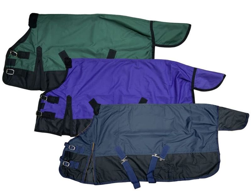 600D Waterproof Turnout Sheet Blue PONY/YEARLING 48"-54"
