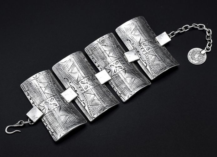 Bracelet - 4-Plate - Pewter