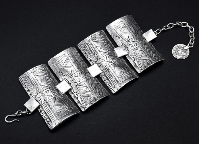 Bracelet - 4-Plate - Pewter