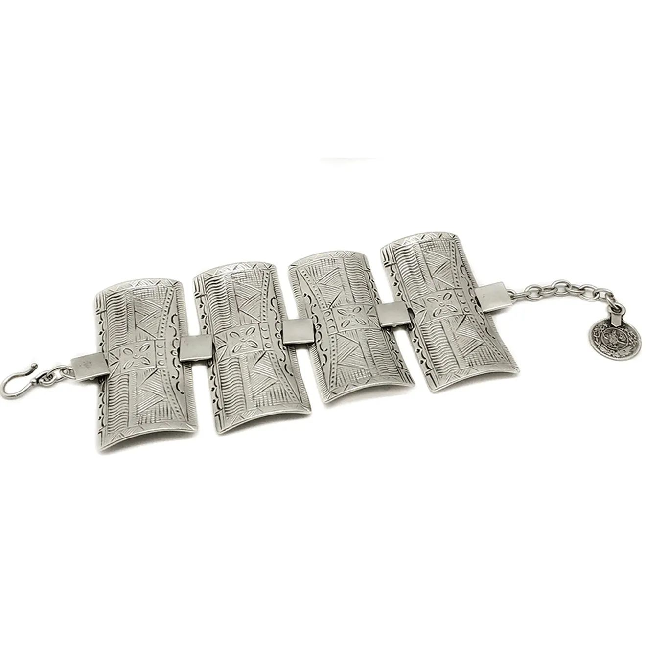 Bracelet - 4-Plate - Pewter