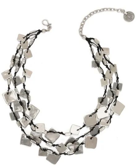 Necklace - 3 Strand Handmade - Pewter