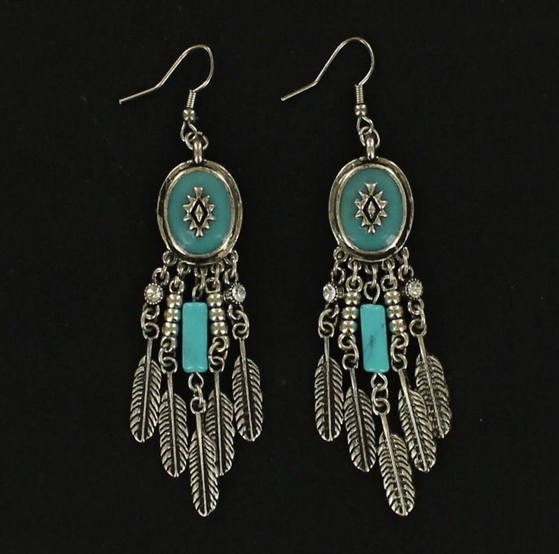 Earrings - Feather Fashion Drop